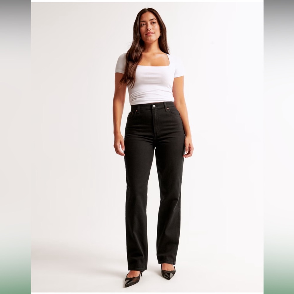 Abercrombie & Fitch Black High Rise Women Jeans